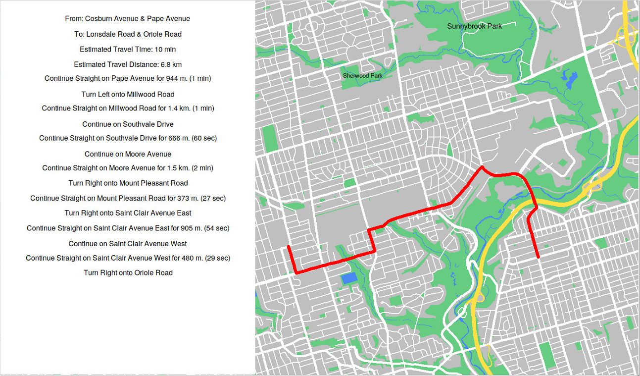 screenshot of GIS application